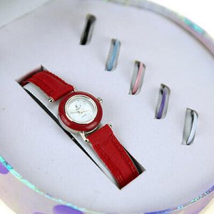 Набор подарочный для девочек: часы наручные кварцевые 20х2,3
