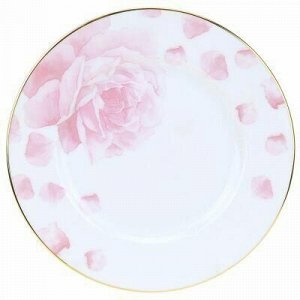 Тарелка мелкая фарфоровая "Розовые розы" д190мм, форма "Kami