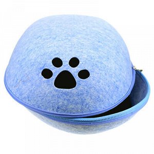 Домик для кошек и собак 48х38х24см "Яйцо" с подстилкой, сини