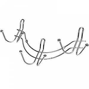 Вешалка-планка хромированная "Улыбка" 40х19,5см, 6 крючков 1