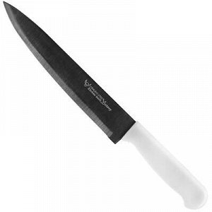 Нож кухонный 200мм белая пластмассовая ручка "Универсал" (Ки