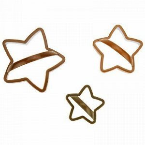 Форма для печенья из нержавеющей стали "Звезда" набор 3 штук