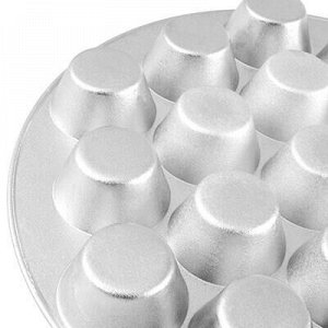 Форма для выпечки кексов алюминиевая, 19 секций д5,2см, лита