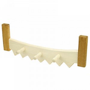 Вешалка-планка деревянная "Дружба" 46х17х9см, 3 крючка, липа