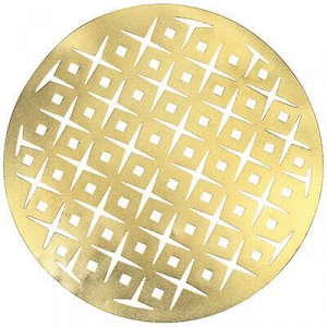Салфетка декоративная "Геометрия" д38см ПВХ, золото (Китай)