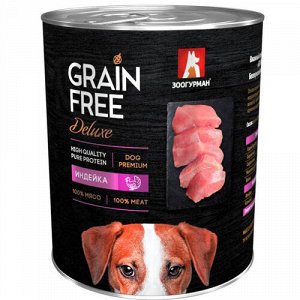 Зоогурман Grain Free конс 350гр д/соб Индейка беззерновой