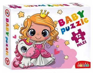 Дрофа. Baby Puzzle. "Принцесса и единорог" арт.3847/4035