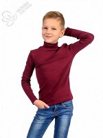 Водолазка х/б темный бордовый