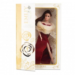 Кукла "Бордо: Девушка в накидке" (28 см, сумка, платье)