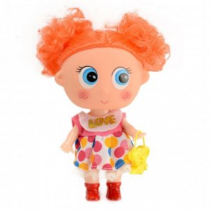 Кукла "Маленькая девочка в платье" (15 см, сумка, в ассорт.)