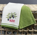 Набор Кухонных Полотенец Arya 40X60 2 Пр. Olive A Экрю-Зеленый
