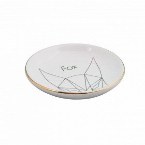 Декоративная тарелочка для мелочей Лиса, 10,8x10,8x2
