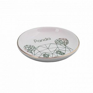 Декоративная тарелочка для мелочей Панда, 10,8x10,8x2