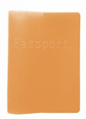 Обложка для паспорта Оранжевая из силиконового полимера, 13x9