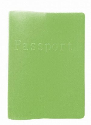 Обложка для паспорта Зеленая из силиконового полимера / 13x9,3см арт.79934