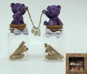 Набор подарочный Медвежата фиолетовый