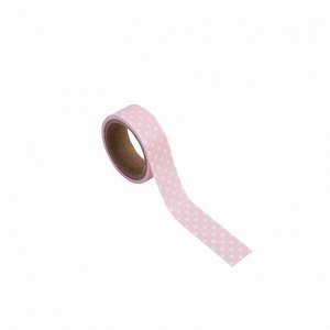 Декоративная самоклеящаяся лента Горошек на розовом, 1,5*400