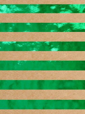 Крафт-бумага Зеленые полосы
