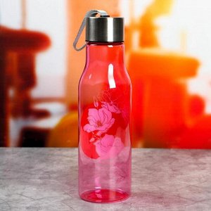 Бутылка для воды "Цветы", 650 мл