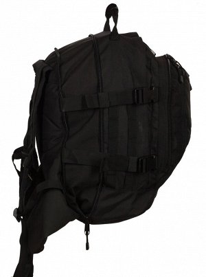 Черный армейский рюкзак 3-Day Expandable Backpack 08002A Black (40-60 л) - Вместительные отсеки снабжены прочной молнией, стропы MOLLE для дополнительного снаряжения и аксессуаров. Объем рюкзака регул