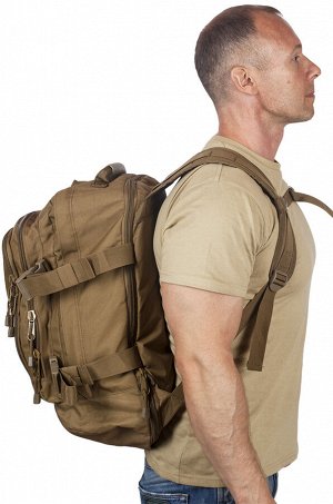 Патрульный трехдневный рюкзак 3-Day Expandable Backpack 08002B Coyote (40 л) № 48 - Наружные карманы для различного снаряжения и аксессуаров. Объем рюкзака расширяется до 60 литров! Износостойкий водо