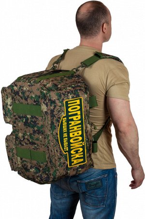 Дорожная армейская сумка с нашивкой Погранвойска - камуфляж MARPAT Digital Woodland! Отличная вместительность, надежная ткань!