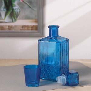 Набор питьевой «Радуга. Кристалл», 7 предметов: графин 500 мл, стопка 50 мл 6 шт, цвет кобальт