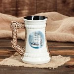 Бокал для пива &quot;Корабль&quot;, деколь, 0.7 л, микс
