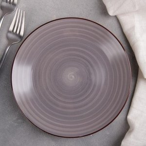 Тарелка десертная Доляна «Морской мир», d=19 см, цвет коричневый