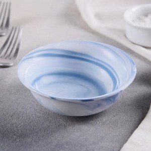 Миска «Мрамор», 11,5Х4 см, цвет голубой