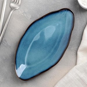 Блюдо овальное «Галактика», 23?12 см, цвет МИКС синего оттенка
