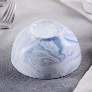 Миска «Мрамор», 12?5 см, цвет голубой