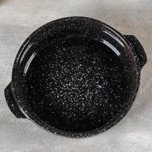 Сотейник «Чёрный мрамор», 1,7 л, d=22 см, керамическая крышка