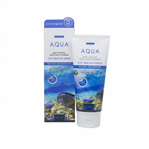 JIGOTT Пенка 180мл для умывания с аквамарином, очищающая,увлажняющая (AQUA)