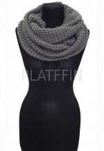 Снуд-капор женский однотонный вязанный. Размер 85*30 см. Состав 50% шерсть, 50% акрил. пр. Россия.