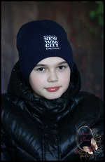 Вязаная шапка «New York City» (т.син)