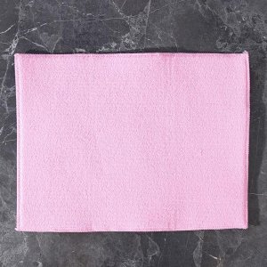 Салфетка для сушки посуды Доляна «Флёр», 30?40 см, микрофибра, цвет розовый