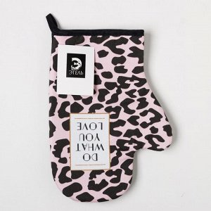 Варежка-прихватка Do what you love, 20x28 см, саржа, 100% хлопок, ватин 250 г/м²
