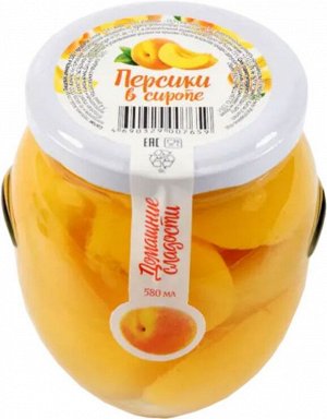 «Домашние сладости», персики консервированные, 530г