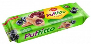 «Puffitto», печенье слоеное c начинкой «Черная смородина», 125г