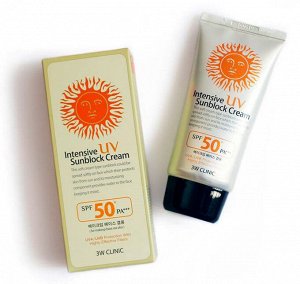 [3W CLINIC] Солнцезащитный крем Intensive UV Sun Block Cream SPF 50+ PA+++, 70 мл