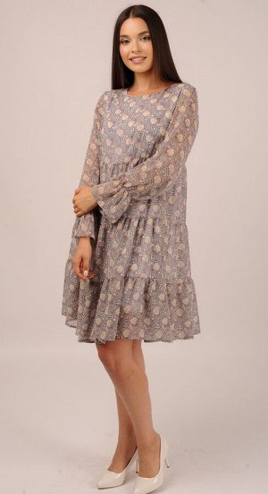 Платье женское  5889/03/Серый, розовый