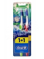 ORAL_B®️ Зубная щетка 3D White Отбеливание 40 средняя 1шт + 1шт бесплатно
