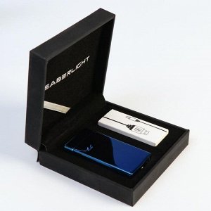 Зажигалка в коробке электронная, темно-синяя, 10х3х10 см