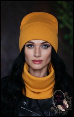 Вязаный комплект «Бэкки» (горчица)