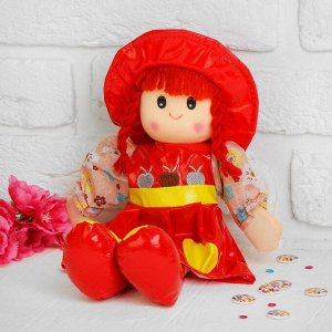 Мягкая игрушка «Кукла», в платьишке, с сердечками, цвета МИКС