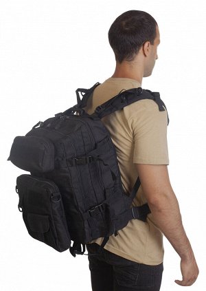 Удобный тактический рюкзак (30 л) (CH-068) - Благодаря съемным подсумкам рюкзак легко трансформируется под удобную конфигурацию. Два подсумка съемные и оснащены креплениями M.O.L.L.E. Отличный вариант