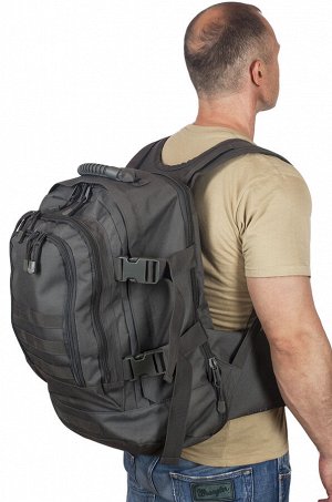 Серый рюкзак для города и полевых выходов 3-Day Expandable Backpack 08002A Dark Grey (40 л) №57 - Специальные плотные и мягкие вставки на спине позволяют с комфортом использовать рюкзак при максимальн