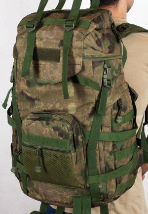Армейский походный рюкзак полевой камуфляж Росгвардии "Мох" (35-50 л) - практичная расцветка для охотников и рыбаков (CH-063) №20