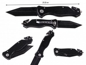Тактический складной нож со стеклобоем - аварийно-спасательный нож отменного качества №359
